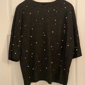 Zara 3/4 sweater with pearls